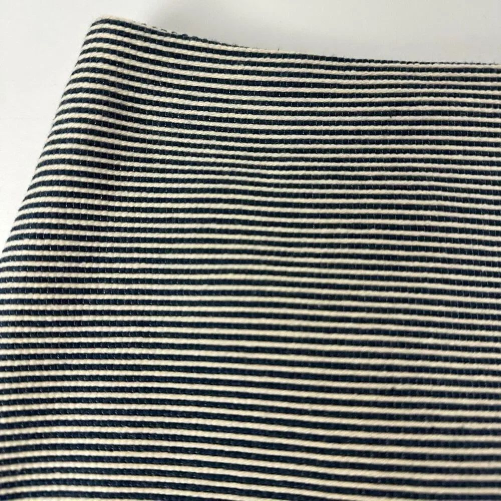 Talbots Woman's Striped Pencil Skirt size 12P Navy Cream - Picture 5 of 8